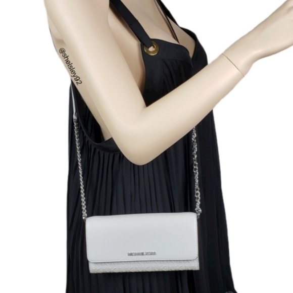 Michael Kors Jet Set Logo Floral Large Wallet Crossbody - Picture 5 of 6